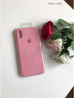 Чехол - накладка силиконовый Apple Silicone Case для iPhone Xs Max розовый