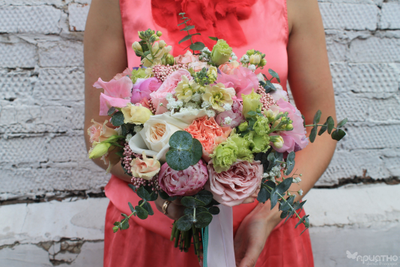 Букет невесты & Бутоньерка № 1338