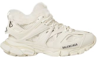 Кроссовки Balenciaga Track Trainer Fake Fur Egg Shell