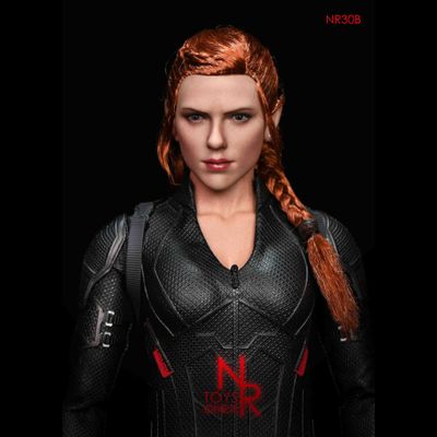 Женская голова (скульпт) - Черная Вдова, Наташа Романофф (коса) - 1/6 scale Female Agent Hair transplantation and braid head carving (NR30B) - NRTOYS
