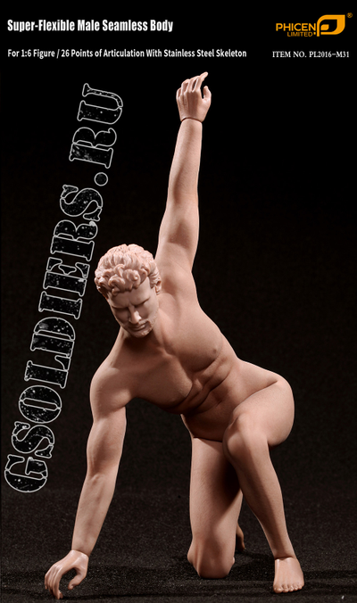 Супер-подвижное бесшовное мужское тело PL2016-M31  1/6 Super flexible Male Seamless Body - PHICEN