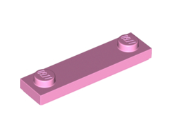 Plate, Modified 1 x 4 with 2 Studs with Groove, Bright Pink (41740 / 6253655)