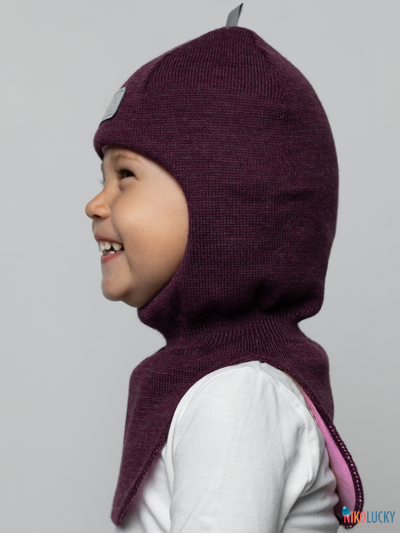 Шапка-шлем "NK"   20101-01, цвет сливовый р. 50-52