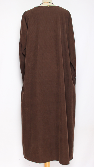Платье Бохо вельветовое "ПЛАНКА БАХРОМА" шоколад до р.56