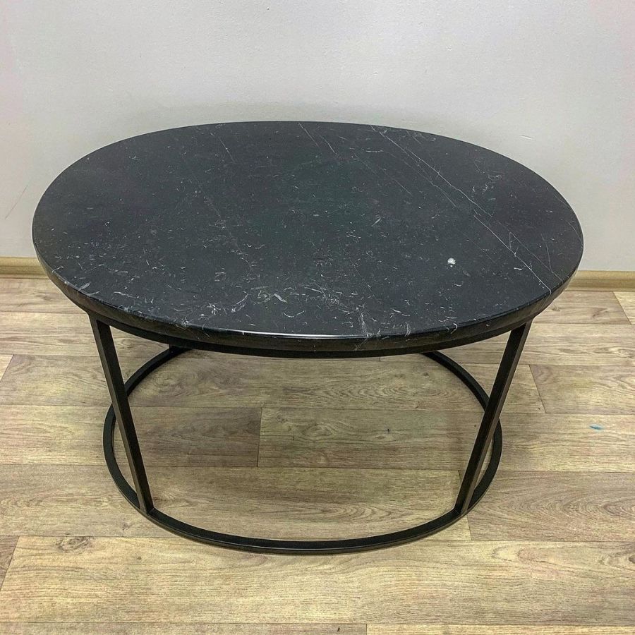 кофейный столик из мрамора Negro Marquina