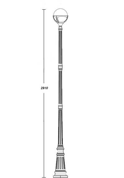Светильники Шар в оправе  GENOVA  (h- 179cm)