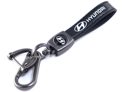 Премиум кожаный брелок с логотипом HYUNDAI