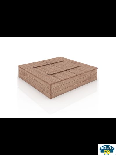 Детская складная песочница "Бабочка" с крышкой и скамейками-лавочками неокрашенная