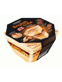 ДЕСЕРТ сливочное  мороженое карамельное с жареным арахисом, шоколадным печеньем и мягкой карамелью English trifle 430гр