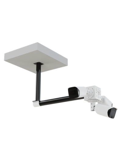 Комплект 4: BOXFORCAM Коробка на выносе от потолка 25 и 50 см. для монтажа видеокамер и элементов безопасности. (коробка чёрная/белая)