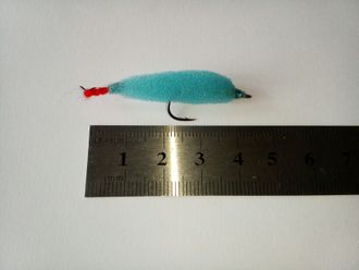 Поролоновая рыбка 40мм. Голубая.