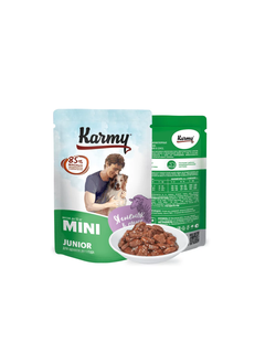 Karmy (Карми) Junior влажный корм (пауч) для щенков мелких пород, ягнёнок 80 г