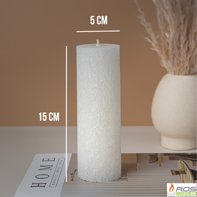 Свеча столбик белая не ароматизированная, 5*15см