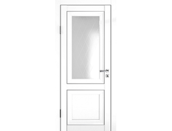 Межкомнатная белая дверь  ПГ-2 со стеклом