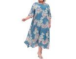 Нарядное женское платье из шифона Арт. 15434-2786 (Цвет синий) Размеры 62-78