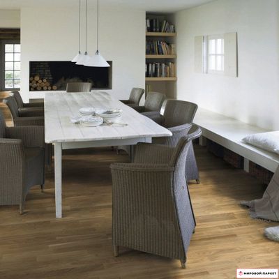 Паркетная доска Farecom Дуб Потсдам состаренный 188 мм 3-х полосный без фаски лак замок 2G толщина 14 мм 3.41 м2