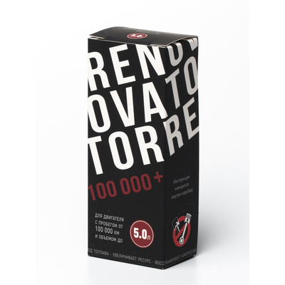 Добавка для увеличения ресурса двигателя с пробегом от 100 000 км и объемом до 5,0 л RENOVATOR