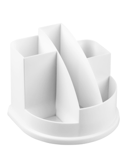 Настольная подставка СТАММ "Авангард", пластиковая, белая