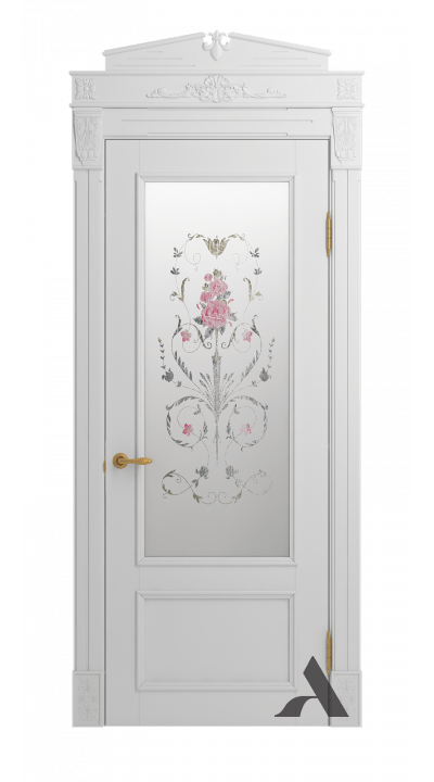 Луара (Эмаль белая патина золото)