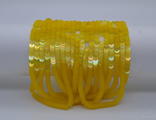 Французские пайетки №3056 Iridescent Yellow 4 мм (нить ок. 1000 шт)