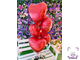 Фольгированные шары Сердца 5 штук красные