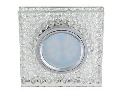 Точечный светильник  mr 16 DLS-L134 прозрачный хром с подсветкой