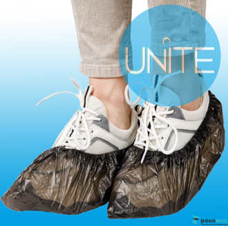 Бахилы UNITE "Стандарт" ЧЕРНЫЙ 2,5 гр, ПНД Размер 40*15 см 50 пар