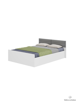 Фьюжн Кровать 1,6  КР-18 белый (без основания)