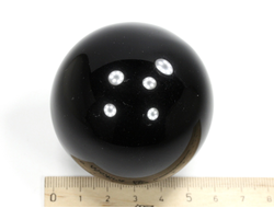Шар обсидиан чёрный, Мексика (59 мм, 255 г) №35932