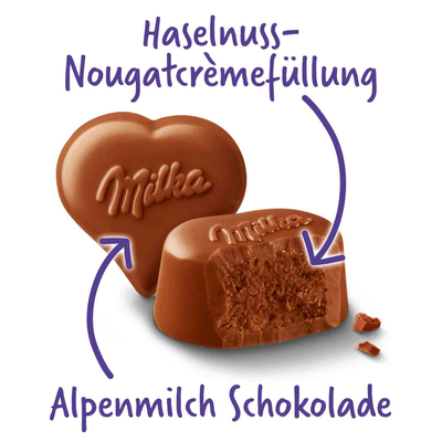 Конфеты Milka Pralines Hazelnut Cream 110G