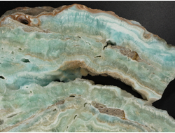 Арагонит голубой, полировка с двух сторон, Африка (203*105*13 мм, 443 г) №37765