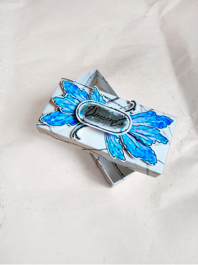 Подарочная коробочка под серёжки в стиле украшения