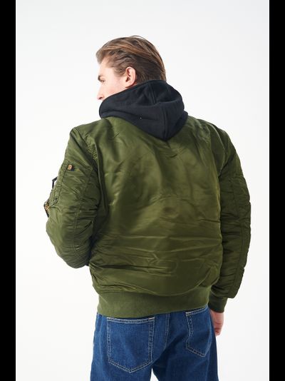Куртка MA-1 HOODED D.GREEN/D.GREEN