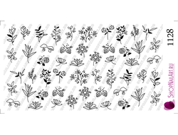 Слайдер-дизайн 1128 - Цветы, листья, природа, ч/б