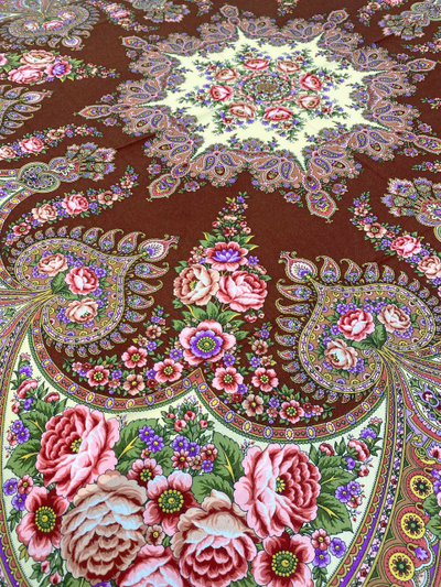 Павловопосадский платок Пламень сердца 1786-17