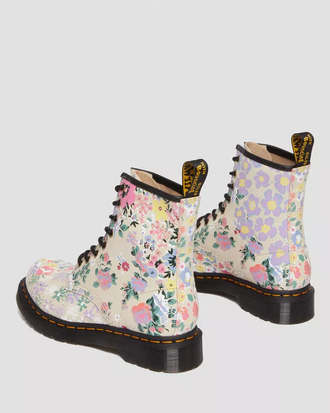 Ботинки Dr. Martens 1460 Floral Mash Up Parchment Beige