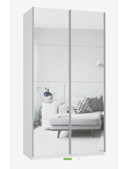 Прайм шкаф купе 2х дверный фасад зеркало/зеркало