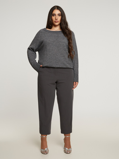 Брюки укороченные серого цвета