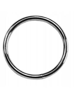 Кольцо для сумок, 20 мм толщина 2,0 мм цвет черное серебро