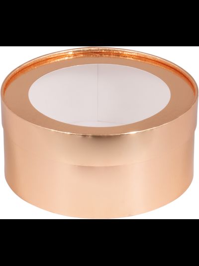 Коробка круглая для зефира, печенья с/о (золото), Д160*70мм