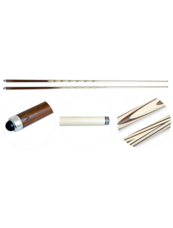 Кий / пирамида 1-pc "Классика" (коричневый граб, граб) 12 запилов