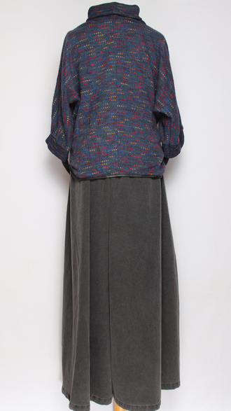 ДЖЕМПЕР БОХО "КИМОНО"  пёстрый джинс, сирень, электрик, трава, хаки, черный до р.50