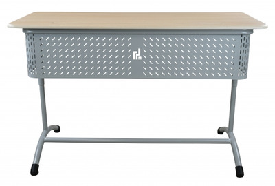 Стол ученический МЕГА двухместный, регулируемый, с перфорированным экраном