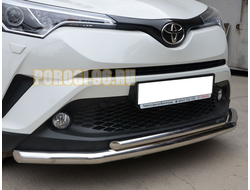 Защита переднего бампера двойная d60/42 для Toyota C-HR 2018-...