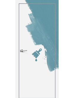 Дверь межкомнатная скрытая Инвизибл Al кромка хром 42 мм