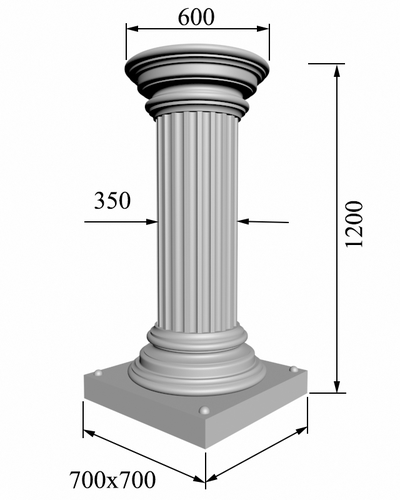 размеры изделия PT-018