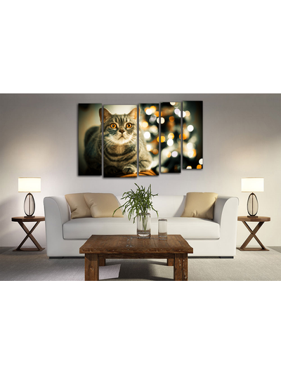 Модульная картина "Спокойствие в огнях"