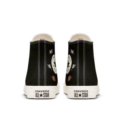 Кеды Converse Chuck Taylor All Star черные высокие с вышивкой