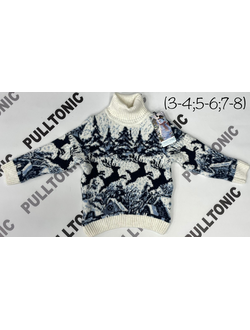 Детский свитер Олени в лесу 05