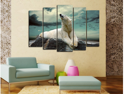 Модульная картина "Белый медведь"